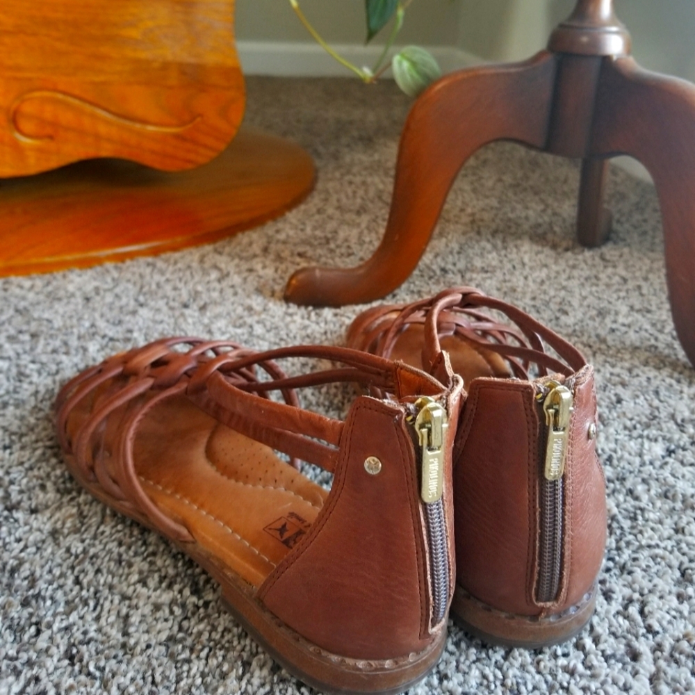 PIKOLINOS Brown Flat Strappy Sandals - Picture 7 of 10